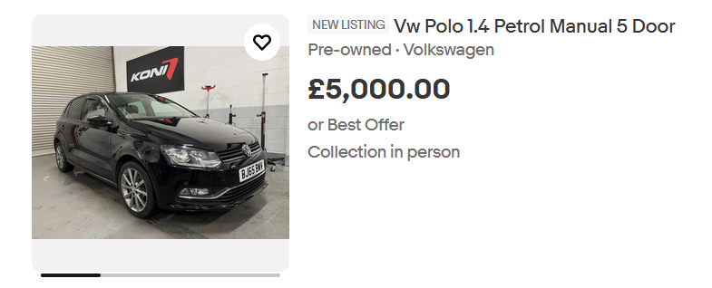 eBay search result tile